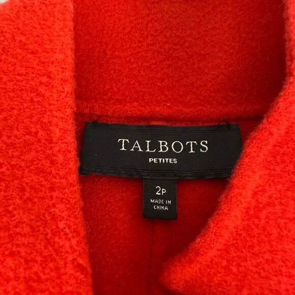 Talbots Orange 2P Lightweight Wool Blend Jacket - Picture 5 of 7